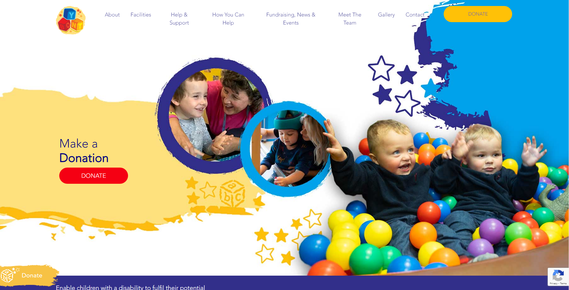 Screenshot of Y Bont Charity website