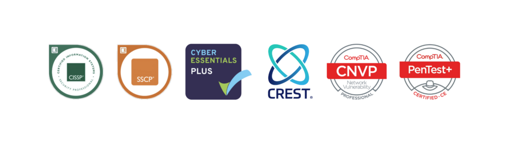Row of cyber certifications
